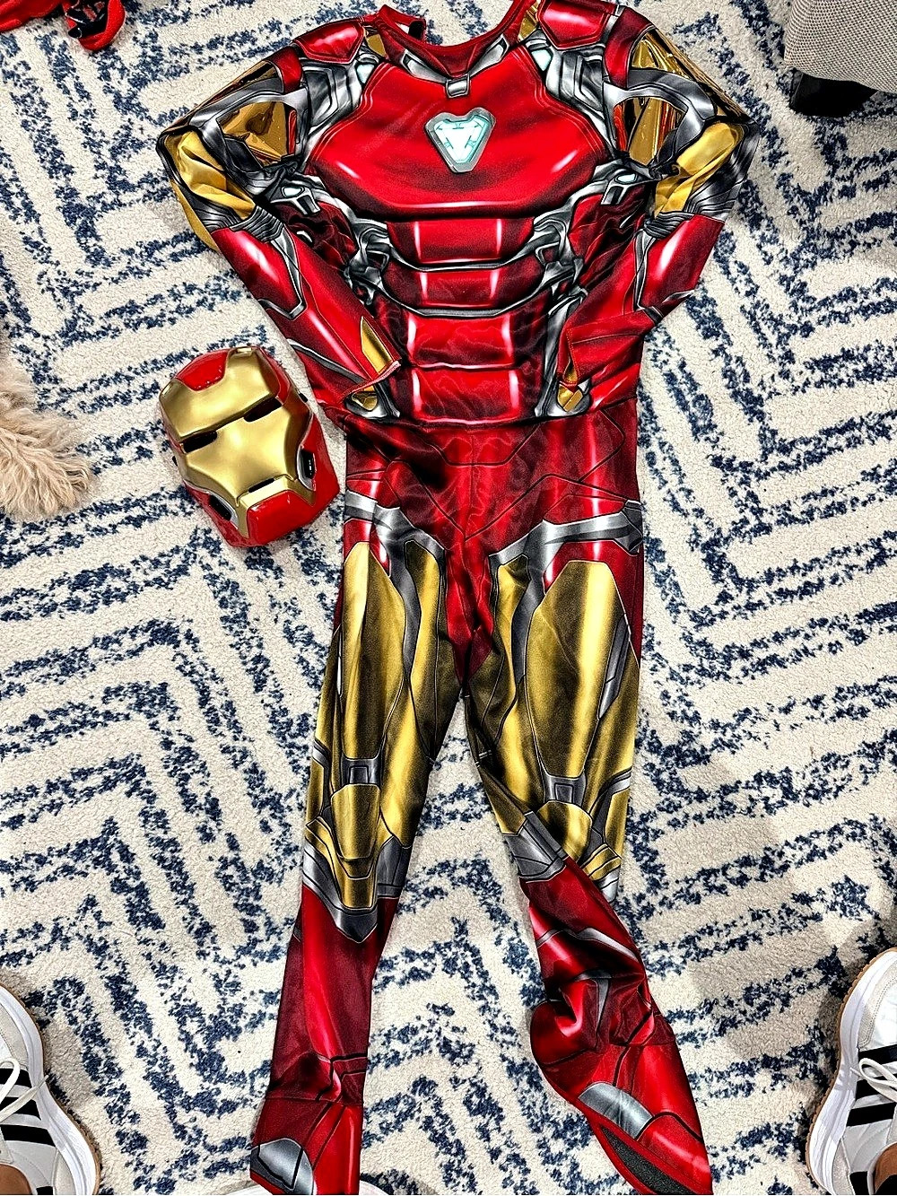 Marvel Avengers Iron Man Costume Jumpsuit and Mask Youth Large